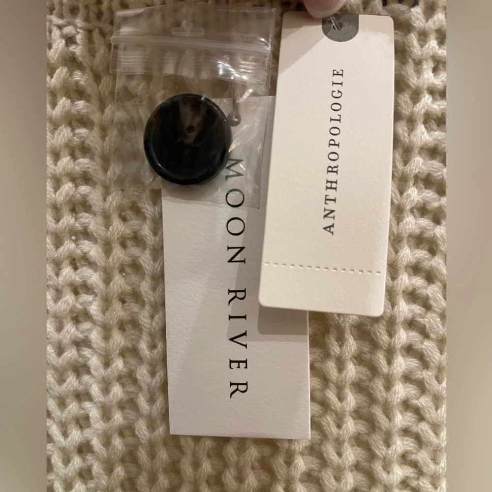 Elegant Anthropologie Cream Knit Sweater Dress - Picture 8 of 11